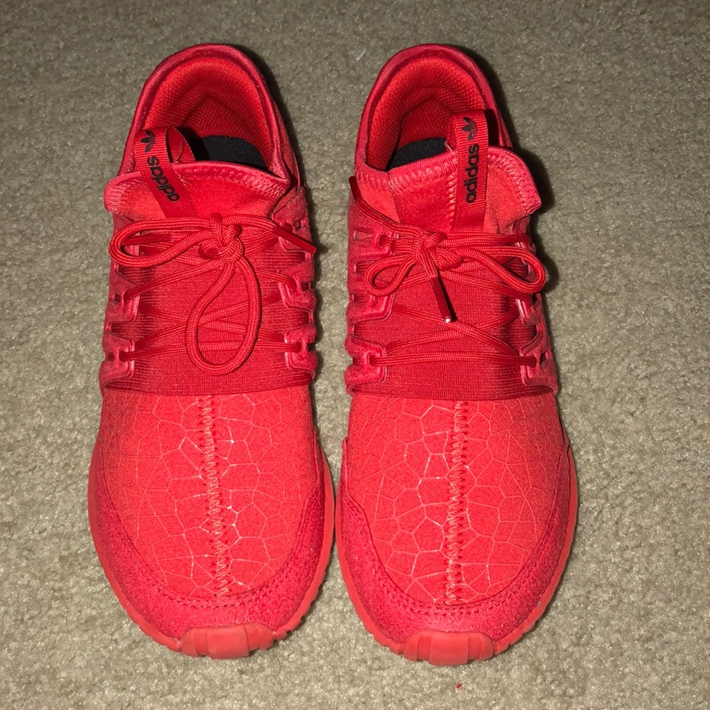 *LOWEST PRICE* New RED ADIDAS TUBULAR RADIAL J